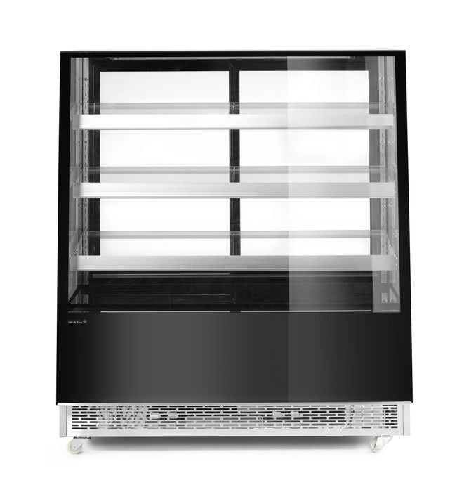 Koelvitrine met 3 schuine schappen, Arktic, Zwart, 230V/490W, 833x1200x(H)1460mm — 233320