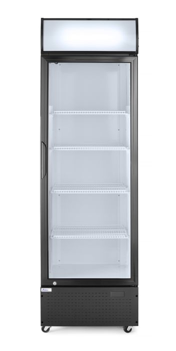 Backbar koelkast met lichtbak, enkele deur, Arktic, 254L, Zwart, 230V/250W, 578x605x(H)1980mm — 233788
