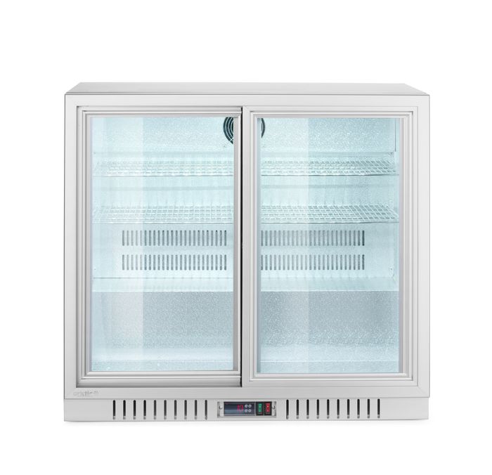 Backbar koelkast met 2 schuifdeuren, Arktic, 150L, Zilver, 230V/175W, 900x520x(H)840mm — 236918