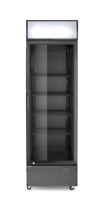 Backbar koelkast met lichtbak, enkele deur, Arktic, 254L, Zwart, 230V/250W, 605x578x(H)1980mm — 236932
