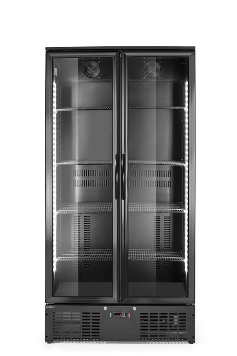 Backbar koelkast met dubbele deur, Arktic, 477L, Zwart, 230V/365W, 530x900x(H)1820mm — 237014