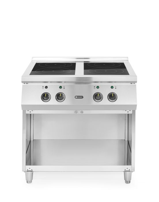 Cuisinière à induction avec 4 foyers, HENDI, 400V/17000W, 800x720x(H)854mm — 237687
