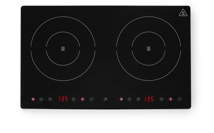 Plaque de cuisson à induction double, HENDI, Kitchen Line, 230V/3500W, 608x405x(H)54mm — 239414