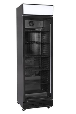 Backbar koelkast, enkele deur, Arktic, Lichtbak met LED-verlichting en schakelaar, 274L, Zwart, 230V/250W, 600x577x(H)2029mm — 241028