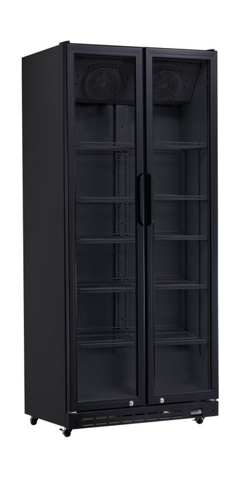Backbar koelkast, dubbele deur, Arktic, 437L, Zwart, 230V/510W, 870x605x(H)1996mm — 241035