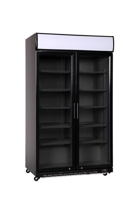 Backbar koelkast, dubbele deur, Arktic, Lichtbak met LED-licht, 827L, Zwart, 230V/480W, 1130x720x(H)2023mm — 241042