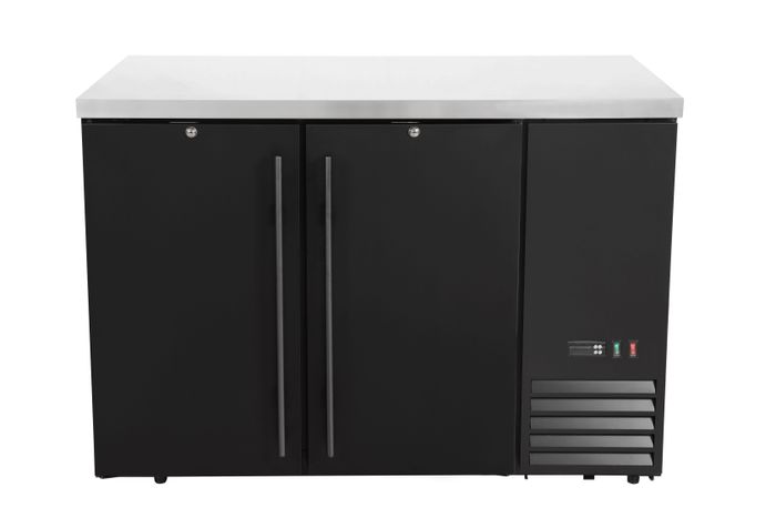 Bar koelwerkbank, dichte deuren, Arktic, 4 planken, 283L, Zwart, 230V/185W, 1217x631x(H)865mm — 241387