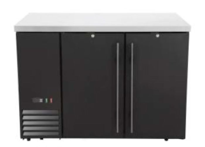 Bar koelwerkbank, dichte deuren, Arktic, 4 planken, 283L, Zwart, 230V/185W, 1217x631x(H)865mm — 241394
