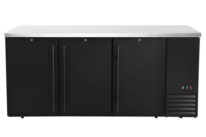 Bar koelwerkbank, dichte deuren, Arktic, 6 planken, 493L, Zwart, 230V/185W, 1826x631x(H)865mm — 241400