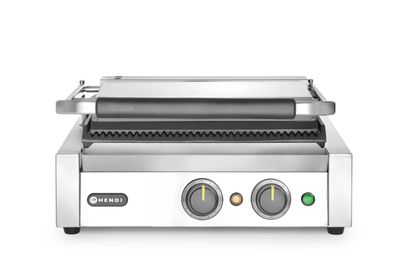 Grill de contact Panini, HENDI, Argent, 220-240V/2200W, 430x375x(H)216mm, Rectangulaire — 263549