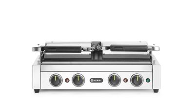 Contactgrill, dubbele grill met timer, HENDI, Zilver, 220-240V/3600W, 570x375x(H)216mm, Rechthoekig — 263914