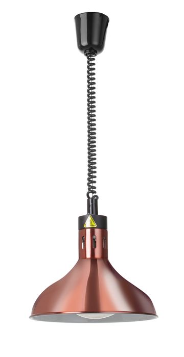 Warmtelamp verstelbaar, conisch/dome, HENDI, Koper, 230V/250W, ⌀295x(H)207mm — 273685