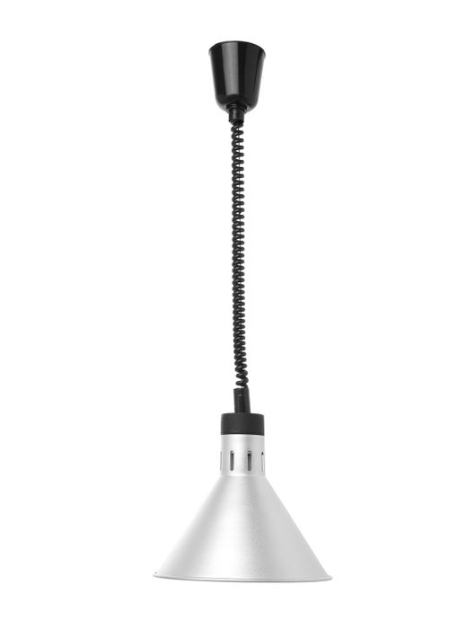 Lampe chauffante réglable, conique, HENDI, Argent, 230V/375W, ⌀275x(H)250mm — 273869
