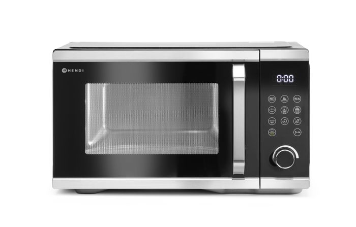 Four micro-ondes avec fonction air chaud, HENDI, 26,4L, Noir, 230-240V/1500W, 523x451x(H)300mm — 281291