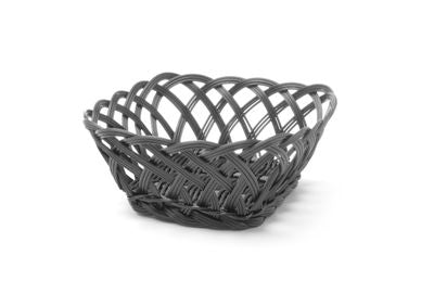 Corbeilles tressées, HENDI, carré, Noir, 190x190x(H)80mm — 426227