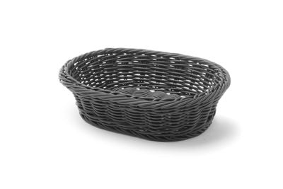 Corbeille à pain ovale, HENDI, Noir, 250x190x(H)65mm — 426623