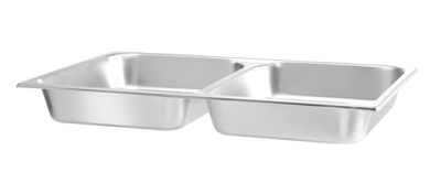 Bac GN 1/1 pour chafing dish avec 2 compartiments, HENDI, 7,5L, 530x325x(H)65mm — 470190