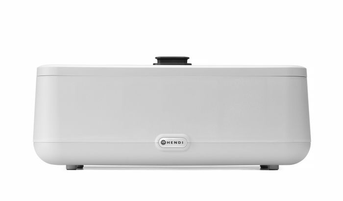 Chafing dish UNIQ, HENDI, designed by Robert Bronwasser, GN 1/1, Wit, 230V/700W, 607x402x(H)245mm — 470428