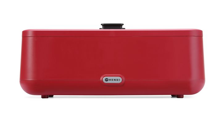 Chafing dish UNIQ, HENDI, designed by Robert Bronwasser, GN 1/1, Rood, 230V/700W, 607x402x(H)245mm — 470459