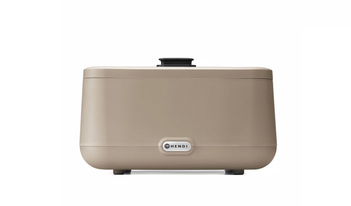 Chafing dish UNIQ, HENDI, designed by Robert Bronwasser, GN 2/3, Beige, 230V/500W, 433x403x(H)248mm — 470572