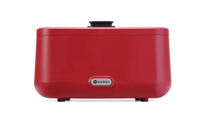 Chafing dish UNIQ, HENDI, designed by Robert Bronwasser, GN 2/3, Rood, 230V/500W, 433x403x(H)248mm — 470589