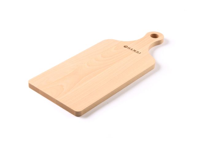 Planche à découper avec poignée, HENDI, Bois clair, 390x160mm, Rectangulaire — 505106