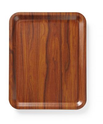 Dienblad, rechthoekig, antislip, gelamineerd, AmerBox, Mahonie, 460x360mm — 507025