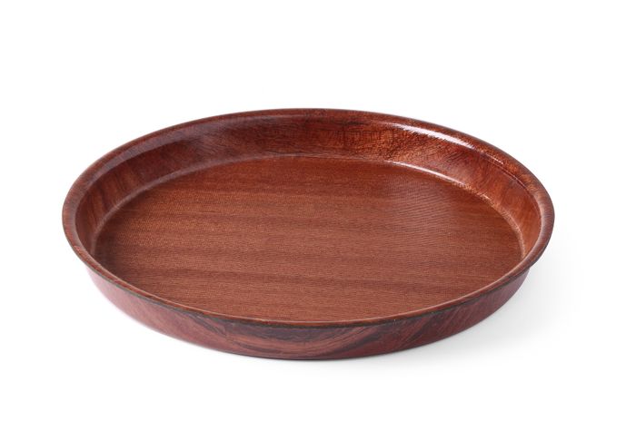 Dienblad woodform, AmerBox, Mahonie, ⌀420x(H)30mm — 507773