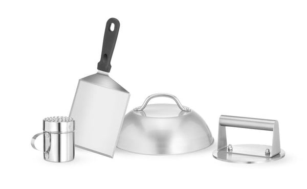 Smash burger set, HENDI, Zilver, ⌀160x(H)85mm — 513217