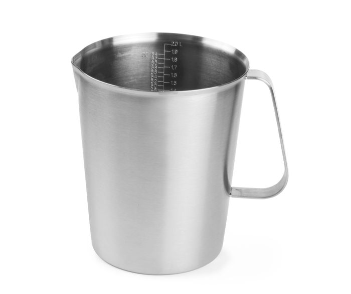 Maatbeker roestvast staal, HENDI, 2L, ⌀140x(H)170mm — 516300