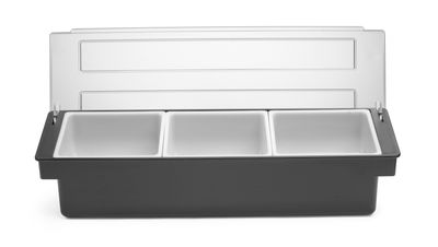 Boîte à ingrédients - 5 bacs, BarUp, Noir, 480x150x(H)100mm — 552018