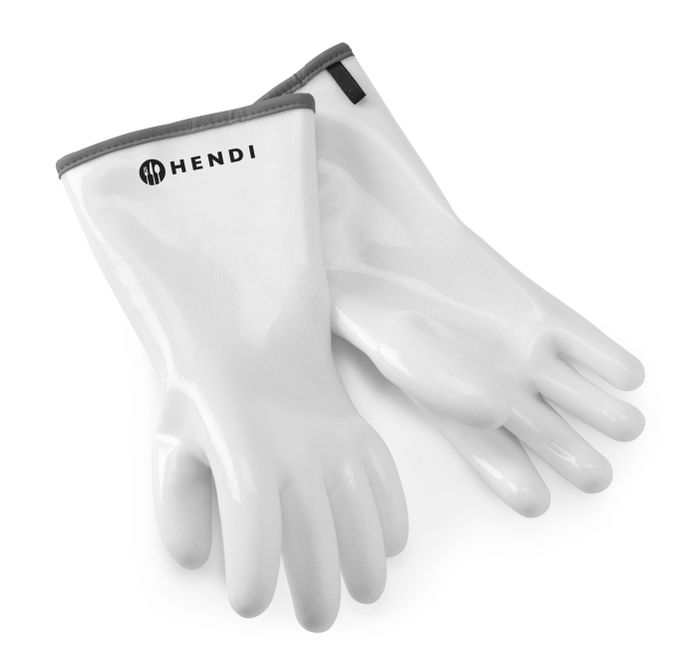 Gants avec revêtement en silicone, HENDI, Blanc, 2 u., (L)330mm — 556573