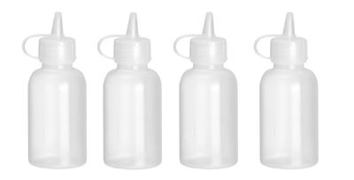 Mini saus dispenser - set van 4 stuks., HENDI, 0,05L, Transparant, ⌀35x(H)100mm — 557990