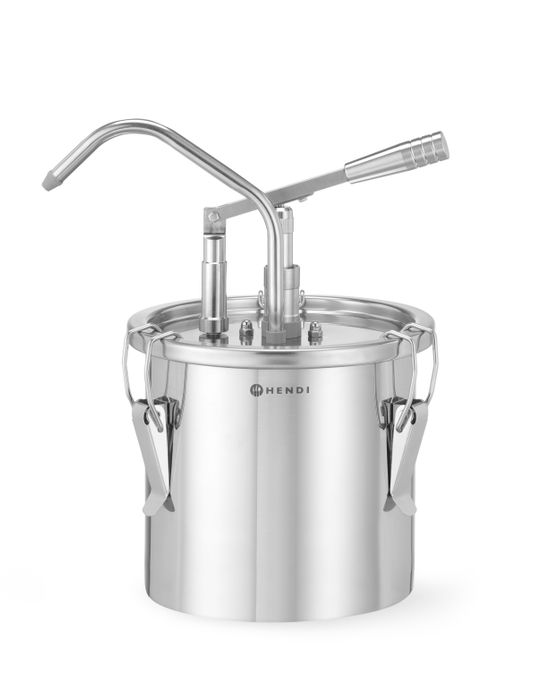 Sauspomp roestvast staal, HENDI, 4,5L, ⌀198x(H)360mm — 558102