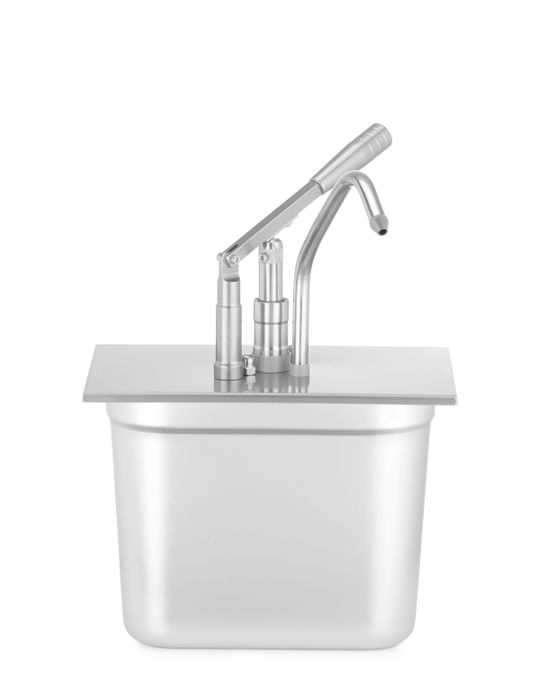 Deksel met pomp voor GN containers, HENDI, GN 1/4, Zilver, 321x165mm — 558140
