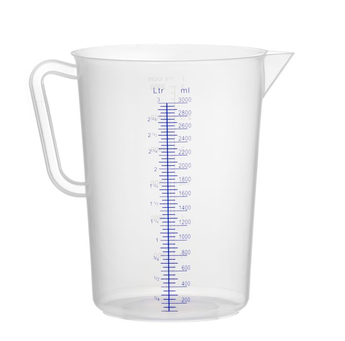 Broc mesureur en polypropylène, HENDI, Kitchen Line, 3L, ⌀160x(H)240mm — 567401