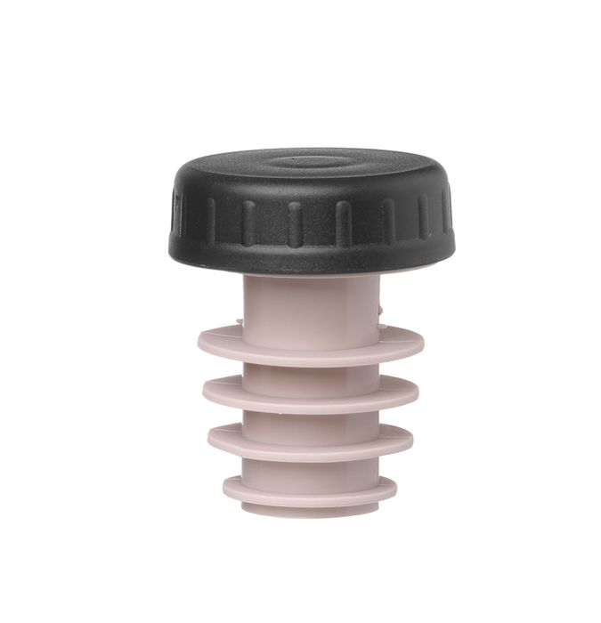 Bouchon de bouteille avec capuchon, BarUp, Noir, 6 u., ⌀30x(H)37mm — 595565