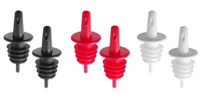 Bec-verseur à écoulement libre, BarUp, 2 noir, 2 blanc, 2 rouge, Rouge, 6 u — 599440