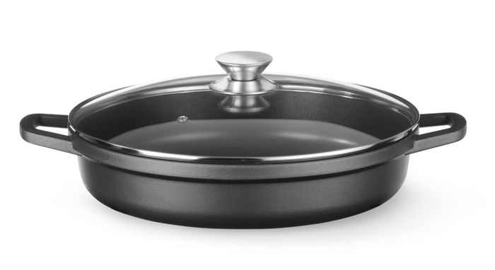 Braadpan met antiaanbaklaag, HENDI, 4,3L, Zwart, 425x332x(H)70mm — 611012