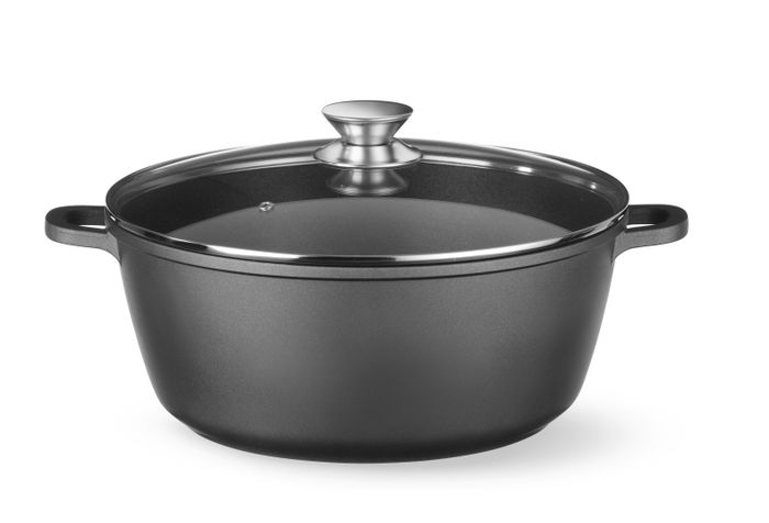 Cocotte avec revêtement antiadhésif, HENDI, 7,5L, Noir, 387x310x(H)130mm — 611036