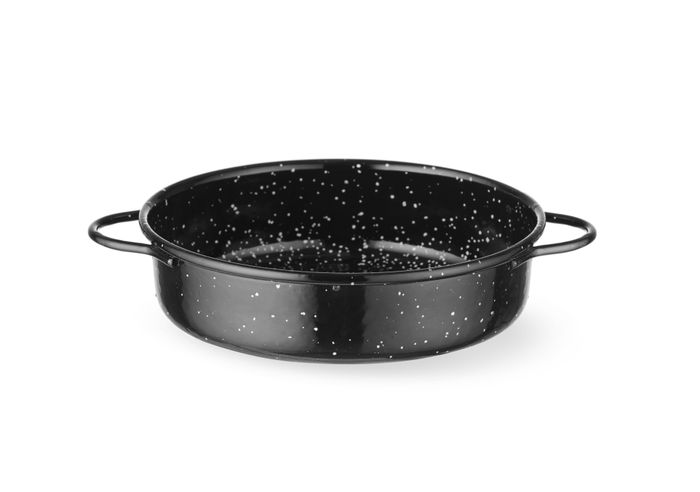 Plat de cuisson, émaillé, HENDI, Noir, ⌀140x(H)45mm, Rond — 622537