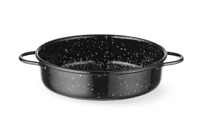 Plat de cuisson, émaillé, HENDI, Noir, ⌀160x(H)45mm, Rond — 622544