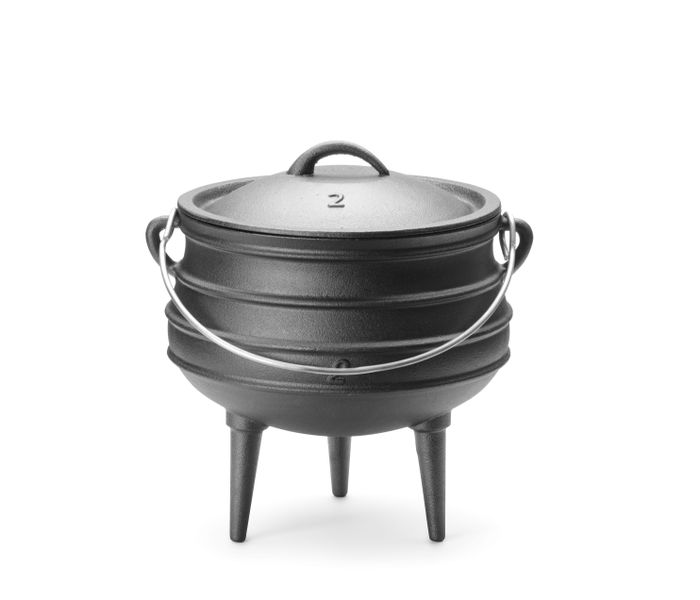 Gietijzeren pan, HENDI, Zwart, ⌀245x(H)280mm — 629291