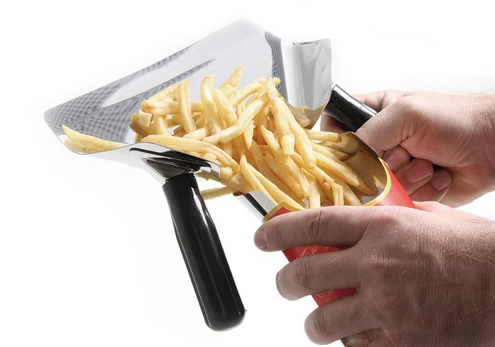 Pelle avec entonnoir pour frites et nachos, HENDI, Noir, 230x220mm — 642559