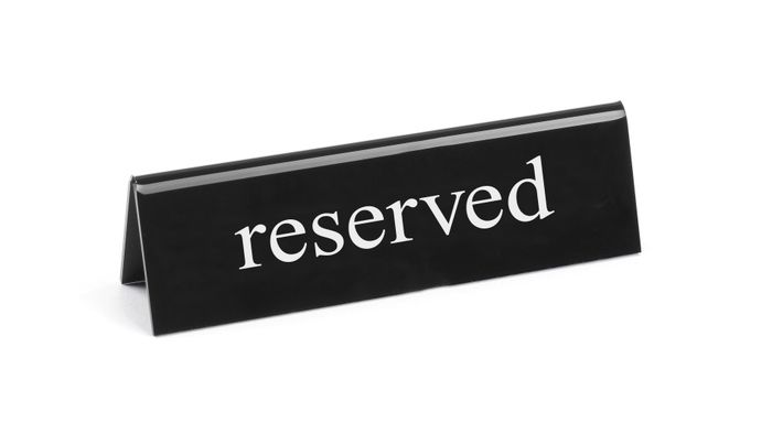 Chevalet de table réservé, HENDI, reserved, 130x30x(H)38mm — 663462
