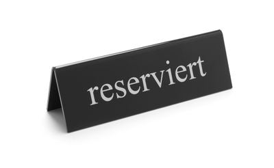 Tafelstandaard gereserveerd, HENDI, reserviert, 130x30x(H)38mm — 663479
