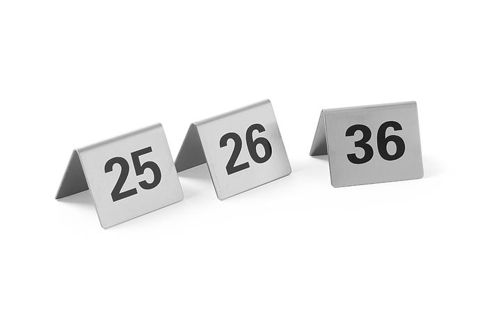 Chevalets de table numérotés, HENDI, Numéros 25-36, 50x35x(H)40mm — 663868