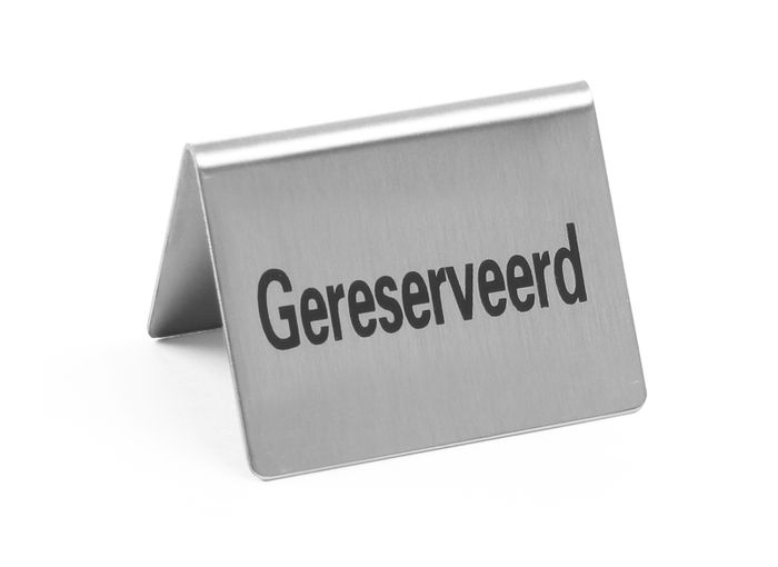 Chevalet de table Réservé, HENDI, Gereserveerd, 4 u., 50x35x(H)40mm — 663929