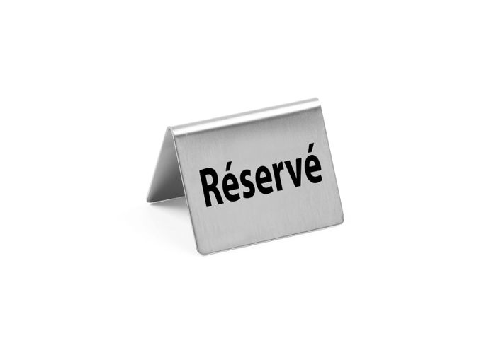 Tafelstandaard Gereserveerd, HENDI, Réservé, 4 st., 50x35x(H)40mm — 663936