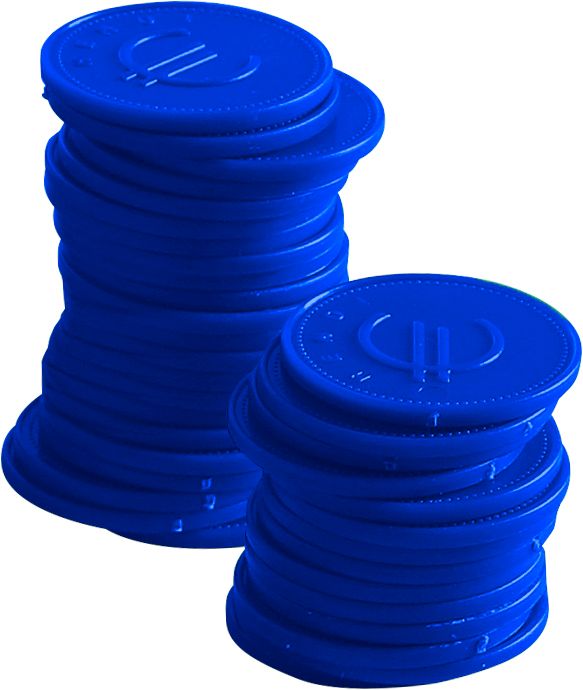 Consumptiemunten - 100 st., BarUp, Blauw, 100 st., ⌀25mm — 665121